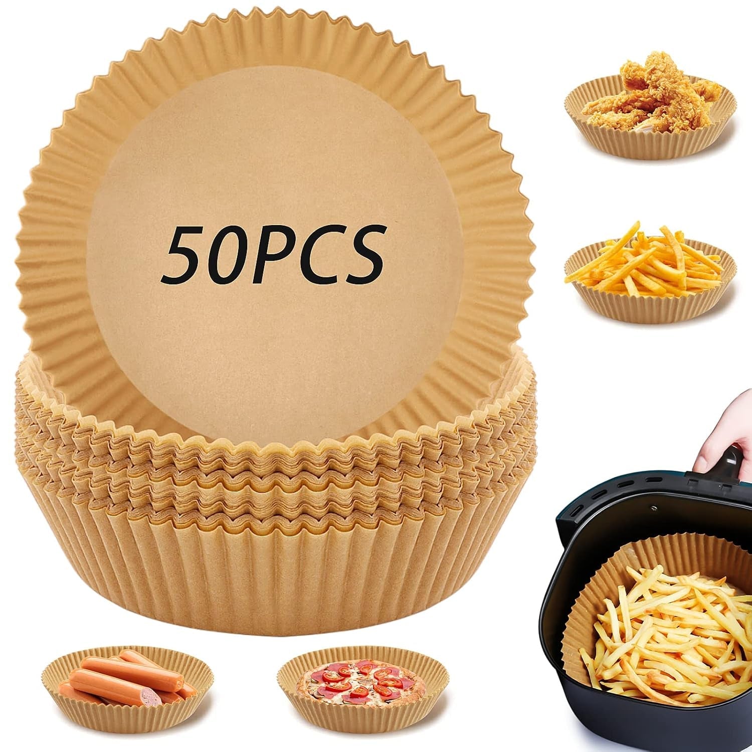 Round Air Fryer Disposable Paper Liner Round Air Fryer Disposable Paper Liner